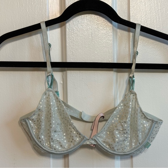 VS starry mesh unlined demi bra 34B - Picture 1 of 6